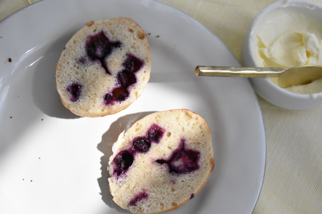 Homemade Blueberry Bagels